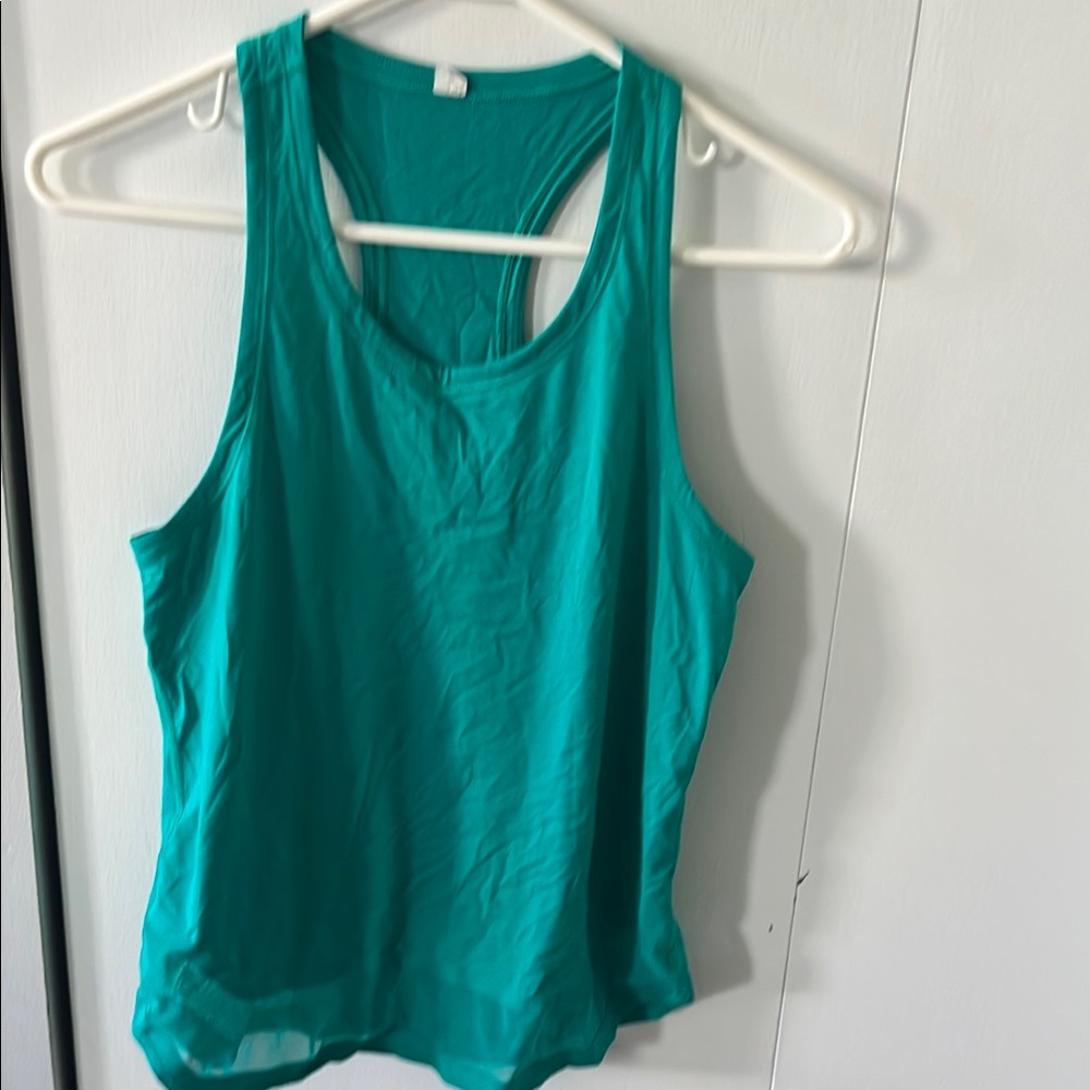 Lululemon Athletica Green Sleeveless Tank Top